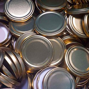 Metal lids of jars